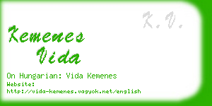 kemenes vida business card
